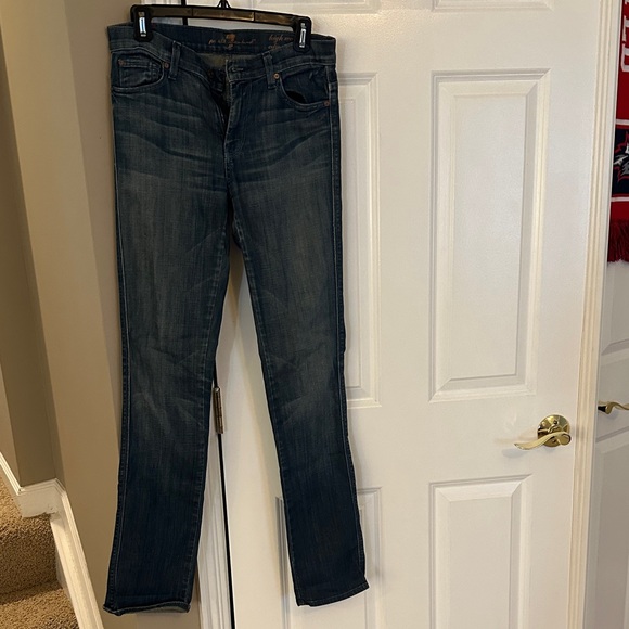 7 For All Mankind Indigo Denim Jeans - Picture 1 of 5